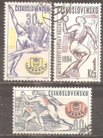 Чехословаччина Чехословакия ^/--/^ Чехословакия 1964 Sc.1217-1219 гаш. ПОЛНАЯ серия ^_^^^ Чехословаччина 1964 Sc.1217-1219 гаш. Повна серія - фото фото фото