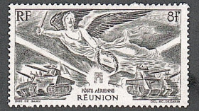 Інші країни Другие страны ^/--/^ Реюньон  (1946) Колония Франции. Авиапочта. Годовщина победы во ВМВ ^_^^^ Реюньйон (1946) Колонія Франції. Авіапошта. Річниця перемоги у ВМВ - фото фото фото