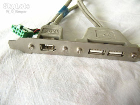 Шлейфи, перехідники Шлейфы, переходники ^/--/^ USB 2-портова планка на задню панель, з IEEE /--/ 1394 Fire-Wire ^_^^^ USB 2-портовая планка на заднюю панель, с IEEE /--/ 1394 Fire-Wire - фото фото фото