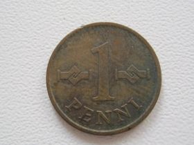 Фінляндія Финляндия ^/--/^ Финляндия 1 пенни 1969 года 16421 ^_^^^ Фінляндія 1 пенні 1969 16421 - фото фото фото