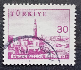 Туреччина Турция ^/--/^ Турция 1959 г -  Нефтеперерабатывающий завод в Батмане  (Batman Petrol Rafinerisi), гаш ^_^^^ Туреччина 1959 — Нафтопереробний завод в Батмані (Batman Petrol Rafinerisi), гаш - фото фото фото