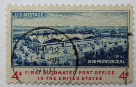 Північна Америка Северная Америка ^/--/^ США 1960 Первое автоматизированное почтовое отделение, гашеная ^_^^^ 1960 — Перше автоматизоване поштове відділення, гашена - фото фото фото