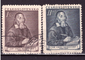 Історія та особистості История и личности ^/--/^ Чехословакия. 360 лет со дня рождения Коменского  (серия) 1952 г. ^_^^^ Чехословаччина. 360 років від дня народження Коменського (серія) 1952 - фото фото фото