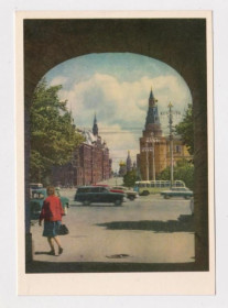 СРСР СССР ^/--/^ МОСКВА - вид на КРЕМЛЬ от гостинницы НАЦИОНАЛЬ  1962 г.  ГРАНОВСКИЙ  чистая  ^_^^^ Москва - вид на КРЕМЛЬ від готельниці НАЦІОНАЛЬ 1962 р. Грановський чистий - фото фото фото