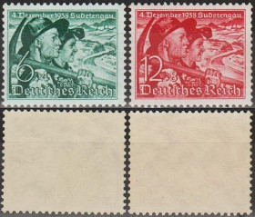 Третій Рейх (-) Третий Рейх (-) ^/--/^ 1938 - Рейх - Голосування в Судетах Mi.684-85 _40,0 € ** ^_^^^ 1938 - Рейх - Голосование в Судетах Mi.684-85 _40,0 € ** - фото фото фото