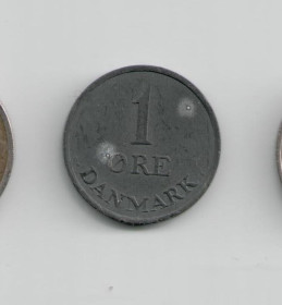 Данія Дания ^/--/^ Монета Дания 1 эре 1966 года ^_^^^ Монета Данія 1 ері 1966 - фото фото фото