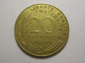 Франція Франция ^/--/^ Франция 20 сантимов 1987 года 3 /--/ П /--/ 1054 ^_^^^ Франція 20 сантимів 1987 3 /--/ П /--/ 1054 - фото фото фото