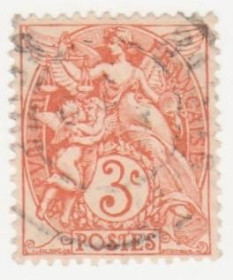Франція Франция ^/--/^ Франция  1900  г. № 89 гашеная ^_^^^ Франція 1900 р. No 89 гашена - фото фото фото