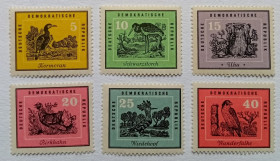 НДР, ФРН ГДР, ФРГ ^/--/^ ГДР 1959 Птицы, MNH  (КЦ = 9 евро) ^_^^^ НДР 1959 Птахи, MNH (КЦ = 9 євро) - фото фото фото