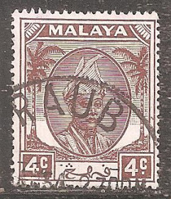 Малайзія Малайзия ^/--/^ Бр.Малайя     (Паханг) 1950 Sc.53 гаш. ^_^^^ Бр.Малайя (Паханг) 1950 Sc.53 гаш. - фото фото фото