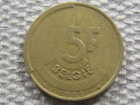 Бельгія Бельгия ^/--/^ Бельгия 5 франков 1986 года /BELGIE/ #3654 ^_^^^ Бельгія 5 франків 1986 року / BELGIE/ #3654 - фото фото фото
