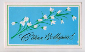 СРСР СССР ^/--/^ С ДНЕМ 8 МАРТА  1982 г.  ВАЧУГОВ  двойная чистая  ^_^^^ З Днем 8 березня 1982 подвійна чиста - фото фото фото