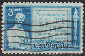 Північна Америка Северная Америка ^/--/^ 1948 - США - Прокламація Лінкольна Mi.591 _гаш ^_^^^ 1948 — США — Прокламация Линкольна Mi.591 - фото фото фото