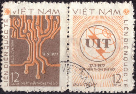 В'єтнам Вьетнам ^/--/^ Вьетнам. Всемирный день телекоммуникаций  (серия) 1978 г. ^_^^^ В'єтнам. Всесвітній день телекомунікацій (серія) 1978 - фото фото фото