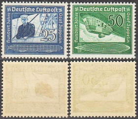 Третій Рейх (-) Третий Рейх (-) ^/--/^ 1938 - Рейх - 100 років Цепеліна Mi.669-70 _55.0 € ** ^_^^^ 1938 - Рейх - 100 лет Цеппелина Mi.669-70 _55.0 € ** - фото фото фото