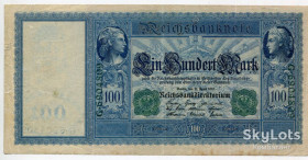 Німеччина Германия ^/--/^ Райхсбанкнота 100 марок 1910 р. Німеччина. ^_^^^ Рейхсбанкнота 100 марок 1910 г. Германия. - фото фото фото