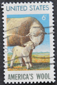 Інше Другое ^/--/^ США  Фауна Овцы Шерсть 1971 ^_^^^ США Фауна Овці Шерсть 1971 - фото фото фото