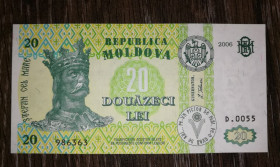 Молдова Молдова ^/--/^ Moldova 20 леїв Молдова 2006 UNC ...6363 ^_^^^ Moldova 20 леев Молдова 2006 UNC...6363 - фото фото фото