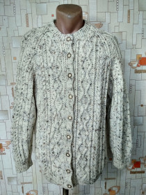 Светри Свитера ^/--/^ Кофта жіноча меланж без бірки (Aran Knit Cardigan) р-р прибл. L-XL ^_^^^ Кофта женская меланж без бирки (Aran Knit Cardigan) р-р прибл. L-XL - фото фото фото