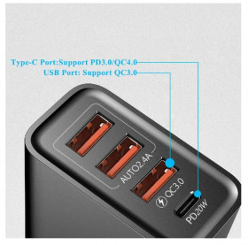 Портмоне, гаманці, гаманці Портмоне, бумажники, кошельки ^/--/^ PD USB зарядний пристрій 4 порти, QC /--/ 3.0 і Type C. ^_^^^ PD USB зарядное устройство 4 порта, QC /--/ 3. 0 и Type C. - фото фото фото