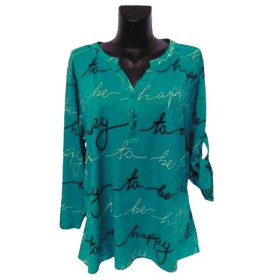 Кофти Кофты ^/--/^ Блуза женская Rbossi 5510 2 /--/ XL бирюзовая ^_^^^ Блуза жіноча Rbossi 5510 2 /--/ XL бірюзова - фото фото фото