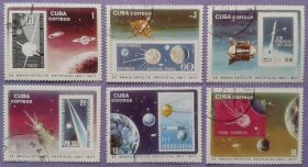 Освоєння космосу Освоение космоса ^/--/^ Куба 1977 космос марка на марке Mi 2208-2213 ^_^^^ Куба 1977 космос марка на марці Mi 2208-2213 - фото фото фото