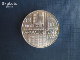 НДР, ФРН ГДР, ФРГ ^/--/^ Монета 5 марок Німеччина ФРН 1975 F Охорона європейських архітектурних пам&amp;apos;ятників срібло ^_^^^ Монета 5 марок Германия ФРГ 1975 F Охрана европейских архитектурных памятников серебро - фото фото фото
