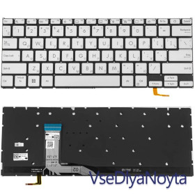 Клавіатури Клавиатуры ^/--/^ Клавиатура для ноутбука ASUS (X /--/ 1402, X /--/ 1403 series) rus, silver, без фрейма, подсветка клавиш ^_^^^ Клавіатура для ноутбука ASUS (X /--/ 1402, X /--/ 1403 series) rus, silver, без фрейму, підсвічування клавіш - фото фото фото