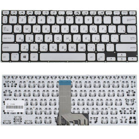 Клавіатури Клавиатуры ^/--/^ Клавиатура для ноутбука ASUS (X /--/ 409 series) rus, silver, без фрейма ^_^^^ Клавіатура для ноутбука ASUS (X /--/ 409 series) rus, silver, без фрейму - фото фото фото