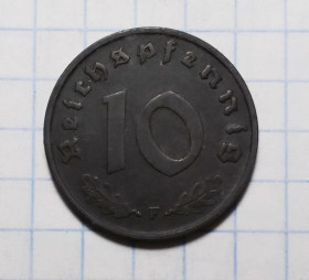 НДР, ФРН ГДР, ФРГ ^/--/^ Германия  10 пфеннигов  (рейхспфеннигов) 1947 &amp;quot;F&amp;quot; гарний стан ^_^^^ Німеччина 10 пфенігів (рейхспфенігів) 1947 &amp;quot;F &amp;quot; гарний стан - фото фото фото