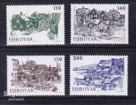 Інші країни Другие страны ^/--/^ Фареры / Фарерские о-ва 1981 г  MNH - архитектура , ландшафт , флот ^_^^^ Фарери / Фарерські острови 1981 р MNH - архітектура, ландшафт, флот - фото фото фото
