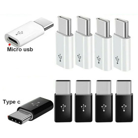 Шлейфи, перехідники Шлейфы, переходники ^/--/^ НОВЫЙ Переходник USB-адаптер Мicro USB к Type-C Белый/Чёрный ^_^^^ USB-адаптер Мікро USB до Type-C Білий / Чорний - фото фото фото