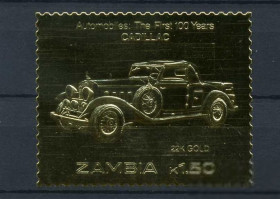 Транспорт Транспорт ^/--/^ Замбия Zambia 22 /--/ k Gold 1987, Classic Cars 1 /--/ k /--/ 50 Cadillac 1 /--/ val in GOLD MNH ^_^^^ Замбія Zambia 22 /--/ k Gold 1987, Classic Cars 1 /--/ k /--/ 50 Cadillac 1 /--/ val in GOLD MNH - фото фото фото