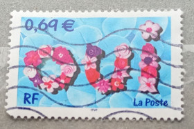 Франція Франция ^/--/^ Франция 2002 г - «OUI»  (Да), гаш ^_^^^ Франція 2002 р - «OUI» (Так), гаш - фото фото фото
