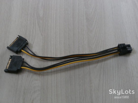Шлейфи, перехідники Шлейфы, переходники ^/--/^ Перехідник PCI-Ex 6 pin - 2 x SATA 15 pin «M» для відеокарти ^_^^^ Переходник PCI-Ex 6 pin - 2 x SATA 15 pin «M» для видеокарты - фото фото фото
