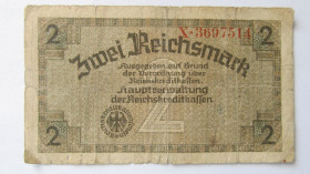Німеччина Германия ^/--/^ Банкнота 2 марки 1939 год Германия ^_^^^ Банкнота 2 марки 1939 Німеччина - фото фото фото