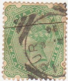 Інші країни Другие страны ^/--/^ Индия  1892 г. № 46 гашеная ^_^^^ Індія 1892 р. No 46 гашена - фото фото фото