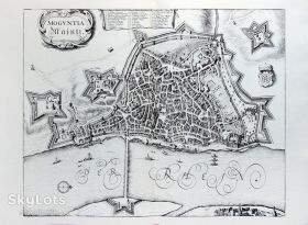 Інше Другое ^/--/^ Старинная гравюра на бумаге верже Вид на Майнц, 1657, Jan Janssonius ^_^^^ Старовинна гравюра на папері верже Вид на Майнц, 1657, Jan Janssonius - фото фото фото