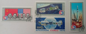 СРСР - СССР - ^/--/^ СССР 1975 Полет кораблей Союз и Аполлон, гашеные ^_^^^ СРСР 1975 Політ кораблів Союз і Аполлон, гашені - фото фото фото