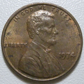 Обігові Обиходные ^/--/^ США 1 цент 1974 року #40010 ^_^^^ США 1 цент 1974 года #40010 - фото фото фото