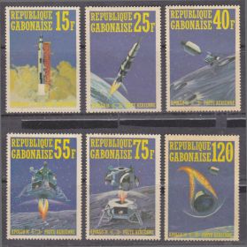 Габон Габон ^/--/^ Габон 1971 КОСМИЧЕСКИЙ КОРАБЛЬ АПОЛЛОН-14 КОСМОС ИССЛЕДОВАНИЯ РАКЕТА СТАРТ Mi.403-408** US$6.91 !!! ^_^^^ Габон 1971 КОСМІЧНИЙ КОРАБЛЬ АПОЛЛОН-14 КОСМОС ДОСЛІДЖЕННЯ РАКЕТУ СТАРТ Mi.403-408 ** EUR 7.- - фото фото фото
