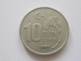 Туреччина Турция ^/--/^ Турция 10000 лир 1997 года. Гурт: T.C. #15504 ^_^^^ Туреччина 10000 лір 1997 року. Гурт: T.C. #15504 - фото фото фото