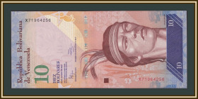 Венесуела Венесуэла ^/--/^ Венесуэла 10 боливаров 2014 Р-90  (90 /--/ e.2) UNC ^_^^^ Венесуела 10 боліварів 2014 Р-90 (90 /--/ e.2) UNC - фото фото фото