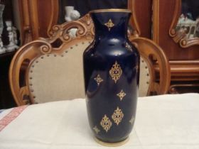 Кухонне начиння, посуд, столове срібло Кухонная утварь, посуда, столовое серебро ^/--/^ Старинная Ваза Кобальт Позолота Фарфор Германия ^_^^^ Старовинна Ваза Кобальт Позолота Фарфор Німеччина - фото фото фото