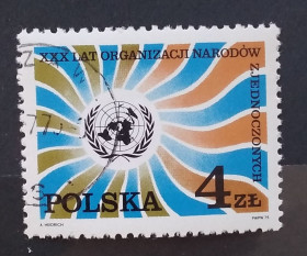 Польща Польша ^/--/^ Польша 1975 г - 30 лет Организации Объединенных Наций ^_^^^ Польща 1975 р. - 30 років ООН - фото фото фото