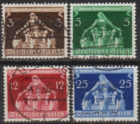 Третій Рейх (-) Третий Рейх (-) ^/--/^ 1936 - Рейх - Конгрес Mi.617-20  _3,0 € ^_^^^ 1936 - Рейх - Конгресс Mi.617-20 _3,0 € - фото фото фото
