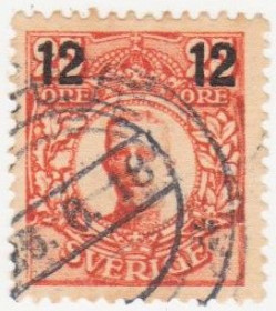 Скандинавія Скандинавия ^/--/^ Швеция 1918 г. №  110 гашеная ^_^^^ Швеція 1918 р. No 110 гашена - фото фото фото