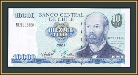 Чилі Чили ^/--/^ Чили 10000 песо 2005 P-157  (157 /--/ c.5) UNC ^_^^^ Чилі 10000 песо 2005 P-157 (157 /--/ c.5) UNC - фото фото фото