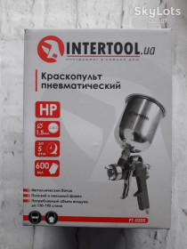 Інший інструмент Другой инструмент ^/--/^ Фарбопульт пневматичний HP, форсунка 1.5 мм, верхній металевий бачок 600 мл, 5 bar INTERTOOL PT-0205 ^_^^^ Фарбопульт пневматический HP, форсунка 1.5 мм, верхний металлический бачок 600 мл, 5 bar INTERTOOL PT-0205 - фото фото фото
