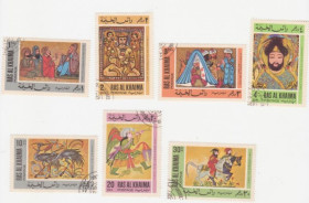 ОАЕ ОАЭ ^/--/^ Арабские Эмираты (Рас-Аль-Хайма  )  1967  г. № 172178 гашеная серия ^_^^^ Арабські Емірати (Рас-Аль-Хайма) 1967 р. No 172178 гашена серія - фото фото фото